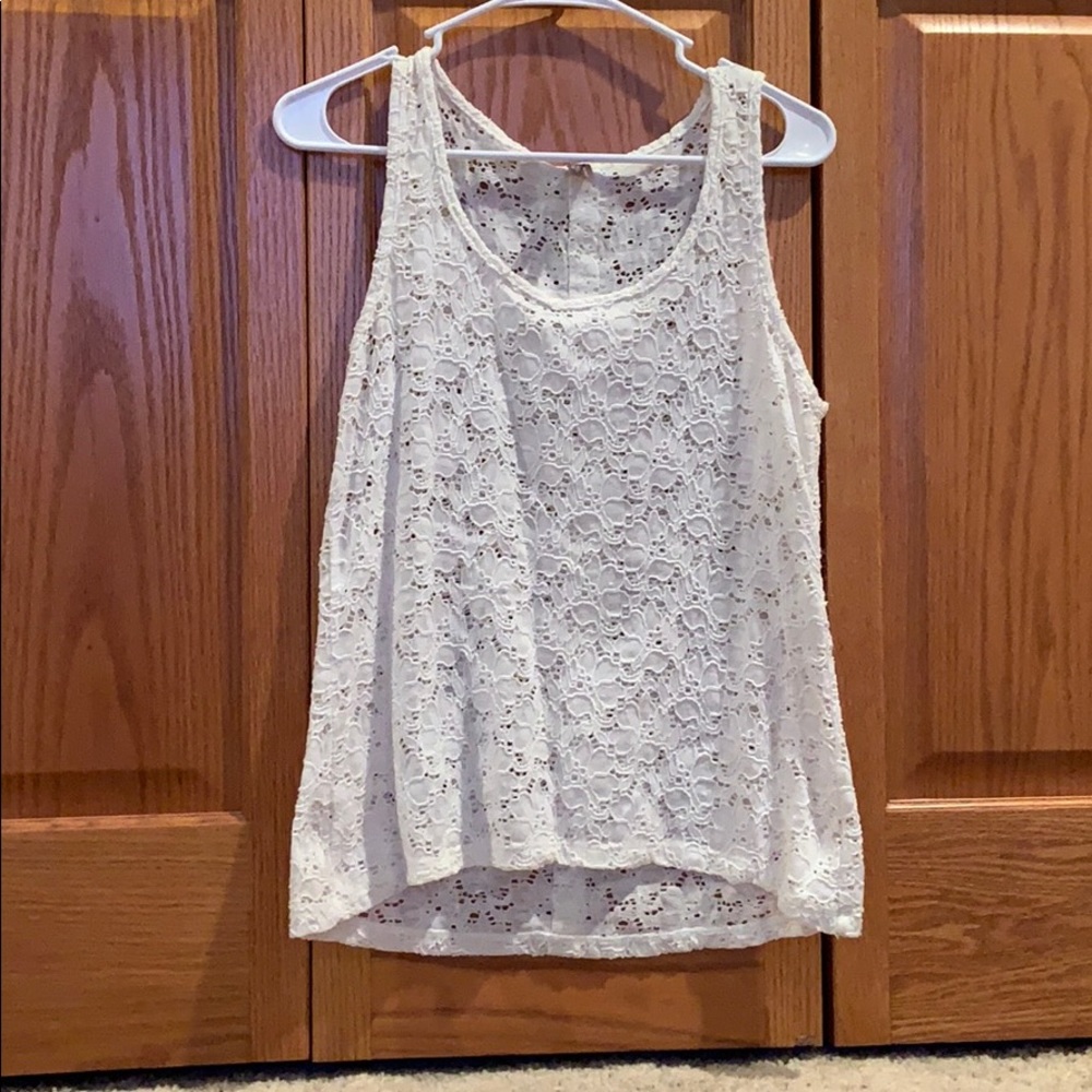 White lace tank top